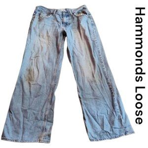 Hammonds Loose Bullhead 31x32 Distressed Work Jeans